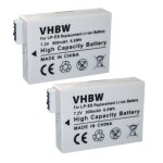 Vhbw 2x batteries compatible avec canon eos kiss x5, kiss x6i, rebel t2i, rebel t3i appareil photo, reflex ...