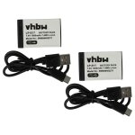 Vhbw 2x batterie remplacement pour canon lp - e17 pour appareil photo (1000mah, 7, 4v, li - ion), prise ...