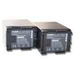 Vhbw 2x batteries compatible avec canon legria hf m41, hf m46, hf s10 hd camra vido camscope (2400mah, ...