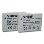 Vhbw 2x batterie remplacement pour canon nb - 5l pour appareil photo (650mah, 3, 6v, li - ion)