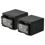 Vhbw 2x batterie compatible avec canon vixia hf m50, hf m52, hf m500, hf r30 cam�ra vid�o cam�scope (4450mah, ...