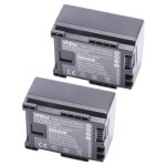 Vhbw 2x batterie compatible avec canon vixia hf m30, hf g30, hf g20, hf m300 cam�ra vid�o cam�scope (750mah, ...