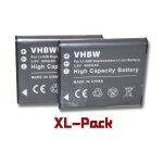 Vhbw 2x batterie compatible avec casio mju 760, 750, 1020, 1010, 740, 9010, 9000, 1030sw appareil photo ...
