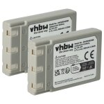 Vhbw 2x batterie compatible avec fujitsu - siemens cx 431 appareil photo (750mah, 3, 7v, li - ion)