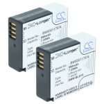 Vhbw 2x batterie compatible avec panasonic lumix dmc gf3k, dmc - gf6k, dmc - gf6, dmc - gf6r, dmc - gf5, ...