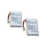 Vhbw 2x batteries compatible avec plantronics cs520, cs520a, cs55, cs55h casque audio, couteurs sans ...