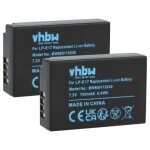 Vhbw 2x batterie remplacement pour canon lp - e17 pour appareil photo (750mah, 7, 2v, li - ion)