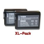Vhbw 2x batteries compatible avec sony alpha nex - 3dw, nex - 3k, nex - 3ks appareil photo, reflex num�rique ...