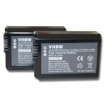 Vhbw 2x batteries compatible avec sony alpha nex - 5ry, nex - 5t, nex - 6 appareil photo, reflex num�rique ...