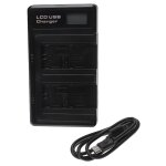 Vhbw 2x chargeur double compatible avec canon legria hf r806, hf r68, hf r706, hf r76, hf r78 cam�ra, ...