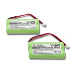 Vhbw 2x nimh batterie 750mah (2. 4v) pour t�l�phone portable, smartphone telefon audioline dect 5015 ...