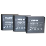 Vhbw 3 x batterie set 600mah (7. 2v) avec infochip pour cam?ra panasonic lumix dmc - gf7, dmc - gf7k ...