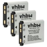 Vhbw 3x batterie compatible avec nikon coolpix s700, s600, s570, s80, s60, s520 appareil photo (600mah, ...
