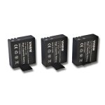 Vhbw 3x batterie compatible avec qumox sport camera dx 288812, dx 288813 cam�ra vid�o cam�scope (900mah, ...