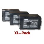 Vhbw 3x batterie pour camscope compatible avec panasonic nv - ds55, nv - ds60, nv - ds65, nv - ds77, ...