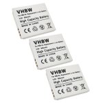 Vhbw 3x batterie compatible avec canon powershot tx1, sd600, sd630, sd300, sd400, sd200, sd500, sd430, ...