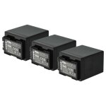 Vhbw 3x batterie compatible avec canon vixia hf r62, hf r32, hf r300 cam�ra vid�o cam�scope (4450mah, ...