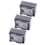 Vhbw 3x batterie compatible avec canon vixia xa20, xa10, hg20, hg21, hf s30 cam�ra vid�o cam�scope (750mah, ...