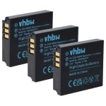 Vhbw 3x batterie compatible avec leica d - lux 3, 2 appareil photo (750mah, 3, 6v, li - ion)