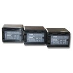Vhbw 3x batterie compatible avec panasonic hdc - tm99, sdr - h100, sdr - h85 cam�ra vid�o (3200mah, 3, ...