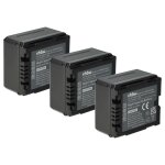Vhbw 3x batterie compatible avec panasonic sdr - h280, sdr - h250, sdr - h50, sdr - h40 cam�ra vid�o ...