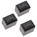 Vhbw 3x batterie compatible avec panasonic sdr - s71, sdr - s50, sdr - t55, sdr - s70, sdr - t50, sdr ...