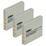 Vhbw 3x batterie compatible avec pentax optio svi, x, w20, w10, t20, t10, wpi, wp appareil photo (500mah, ...