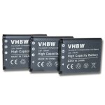 Vhbw 3x batteries remplacement pour casio np - 110, np - 110dba, np - 110l, np - 160 pour appareil photo, ...