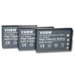 Vhbw 3x batteries remplacement pour casio np - 90 pour appareil photo, reflex num�rique (1300mah, 3, ...