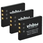 Vhbw 3x batterie remplacement pour creative np - 60 pour appareil photo (1000mah, 3, 6v, li - ion)