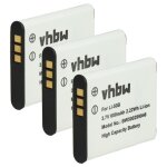 Vhbw 3x batterie remplacement pour olympus li - 50b pour appareil photo (600mah, 3, 6v, li - ion)