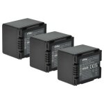 Vhbw 3x batterie remplacement pour panasonic cgr - du06, cga - du21, cga - du14, cga - du12, cga - du07 ...