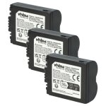 Vhbw 3x batterie remplacement pour panasonic dmw - bma7, cgr - s006e, cgr - s006, cga - s006e, cga - ...