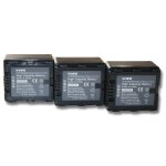 Vhbw 3x batterie remplacement pour panasonic vw - vbn130e, vw - vbn130 pour cam�ra vid�o cam�scope (1100mah, ...