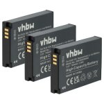 Vhbw 3x batterie compatible avec toshiba camileo pa3893u - 1camx150, s30 hd, s30 appareil photo (700mah, ...