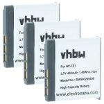 Vhbw 3x batterie remplacement pour sony np - fe1 pour appareil photo (370mah, 3, 6v, li - ion)