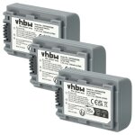 Vhbw 3x batterie remplacement pour sony np - fp71, np - fp70, np - fp60, np - fp51, np - fp50, np - fp30 ...