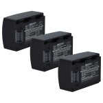 Vhbw 3x batterie compatible avec samsung smx - f54, smx - f50bp, smx - f70 cam�ra vid�o cam�scope (1100mah, ...