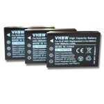 Vhbw 3x batterie compatible avec sanyo xacti vpc - fh1, hd1000, dmx - hd1000, hd2000, hd1010, th1, vpc ...