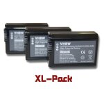 Vhbw 3x batteries compatible avec sony alpha nex - 5c, nex - 5d, nex - 5db appareil photo, reflex num�rique ...
