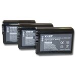 Vhbw 3x batteries compatible avec sony cybershot dsc - rx10 ii appareil photo, reflex num�rique (950mah, ...