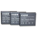 Vhbw 3x batteries compatible avec sony cybershot dsc - w190, dsc - w370 appareil photo, reflex numrique ...