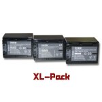 Vhbw 3x li - ion batterie 1300mah (7. 2v) pour appareil numrique sony pxw - x70 remplace np - fv30, ...
