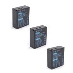 Vhbw 3x li - ion batterie 1600mah (7. 4v) pour appareil photo dslr comme olympus blh - 1