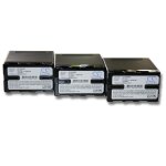 Vhbw 3x li - ion batterie 5200mah (14. 8v) avec puce d'information pour appareil numrique camescope ...