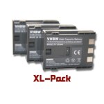 Vhbw 3x li - ion batterie 600mah (7. 2v) pour appareil photo, camra canon legria mv6imc, mv800, mv830, ...