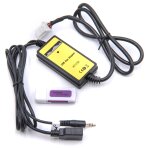 Vhbw adaptateur changeur aux pour voiture toyota pour cl usb, carte sd sur connecteur 12 broches toyota ...