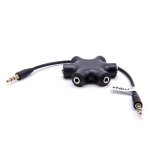 Vhbw audio splitter, r�partiteur 5 sorties aux noir pour �couteurs, boxs, hauts - parleurs, tablettes ...