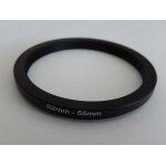 Vhbw adaptateur de filtre step - up 62mm - 55mm pour objectif d'appareil photo, m�tal noir