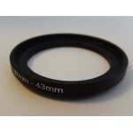 Vhbw adaptateur de filtre step - up 37mm - 43mm pour objectif d'appareil photo, m�tal noir
